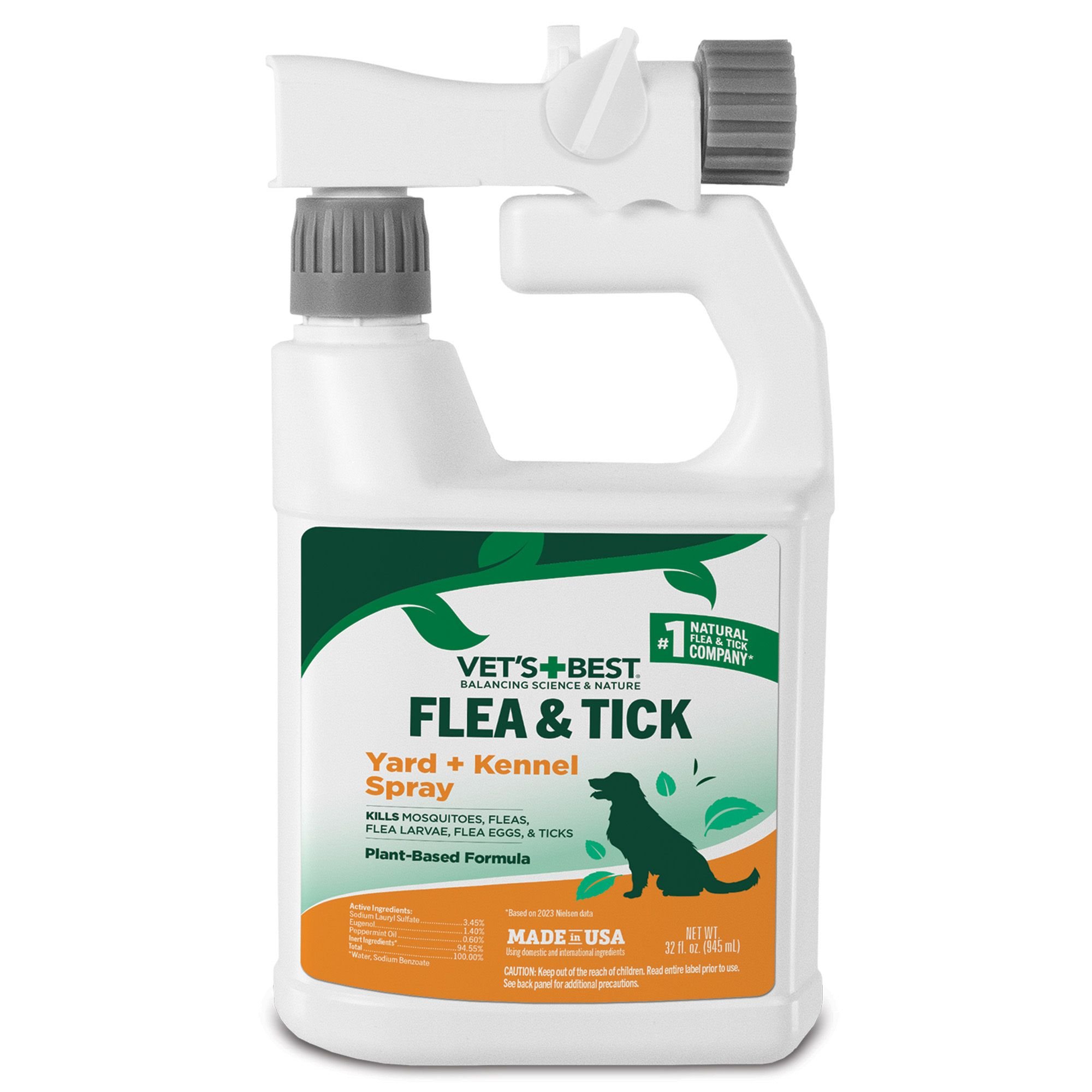 VET'S BEST Outdoor Flea & Tick Spray for Dogs