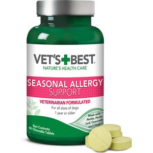 Vet's Best Chewable Tablets Allergy Supplement for Dogs, 60 count