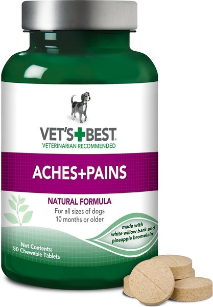 Vet’s Best Aches + Pains Vet Formulated for Dog Occasional Discomfort Hip & Joint Support Chew Supplement for Dogs, 50 count slide 1 of 8