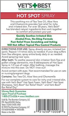 Show full view: Vet's Best Hot Spot Spray for Dogs, 8-oz bottle slide 3 of 10