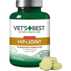 Vet's Best Advanced Chewable Tablets Joint Supplement for Dogs, 90 count