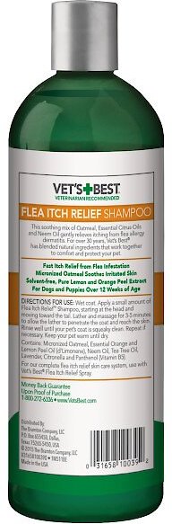 Vet's best flea outlet itch relief shampoo