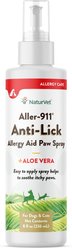 NaturVet Aller-911 Allergy Aid Anti-Lick Paw Plus Aloe Vera Dog & Cat Spray, 8-oz bottle slide 1 of 8