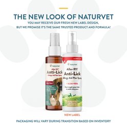NaturVet Aller-911 Allergy Aid Anti-Lick Paw Plus Aloe Vera Dog & Cat Spray, 8-oz bottle slide 2 of 8