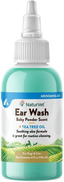 NaturVet Aloe & Baby Powder Scent Dog & Cat Ear Wash, 4-oz bottle slide 1 of 8
