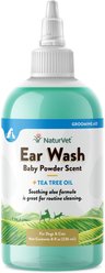 NaturVet Aloe & Baby Powder Scent Dog & Cat Ear Wash, 8-oz bottle