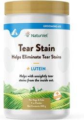 NaturVet Tear Stain Plus Lutein Powder Vision Supplement for Cats & Dogs, 200-g bottle