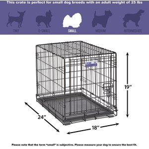 MidWest iCrate Fold & Carry Single Door Collapsible Wire Dog Crate, 24 inch