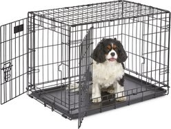 MidWest iCrate Fold & Carry Double Door Collapsible Wire Dog Crate, 30 inch