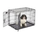 MidWest iCrate Fold & Carry Double Door Collapsible Wire Dog Crate, 30 inch