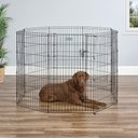 MidWest Wire Dog Exercise Pen with Step-Thru Door, Black E-Coat, 42-in