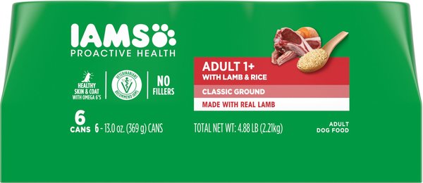 Iams ProActive Health Classic Ground with Lamb Whole Grain Rice Adult Wet Dog Food