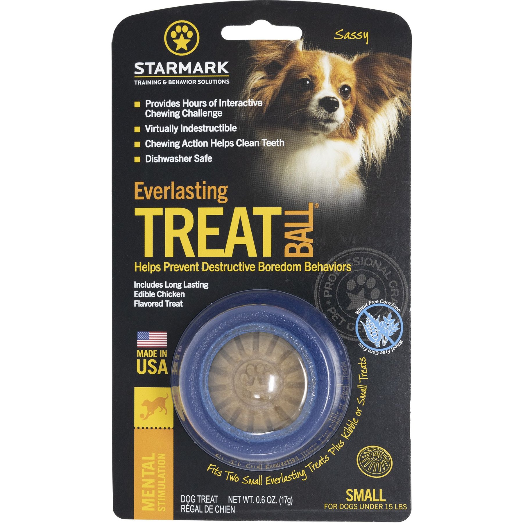 STARMARK Everlasting Treat Ball Tough Dog Chew Toy Large Chewy