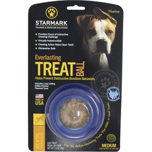 Starmark Everlasting Treat Ball Tough Dog Chew Toy, Medium