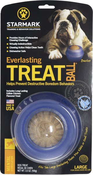 Starmark Everlasting Treat Ball Tough Dog Chew Toy, Large slide 1 of 10