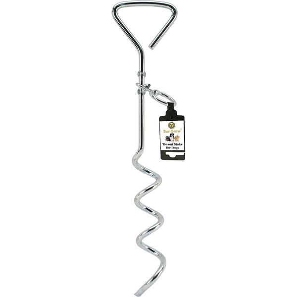 FRISCO Easy Grip Stake with Tie Out Cable, Large, 30ft