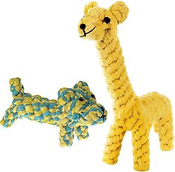 SunGrow Aggressive Chewers Small Dog & Cat Tug of War Rope & Chase Teething Toys, 2 count
