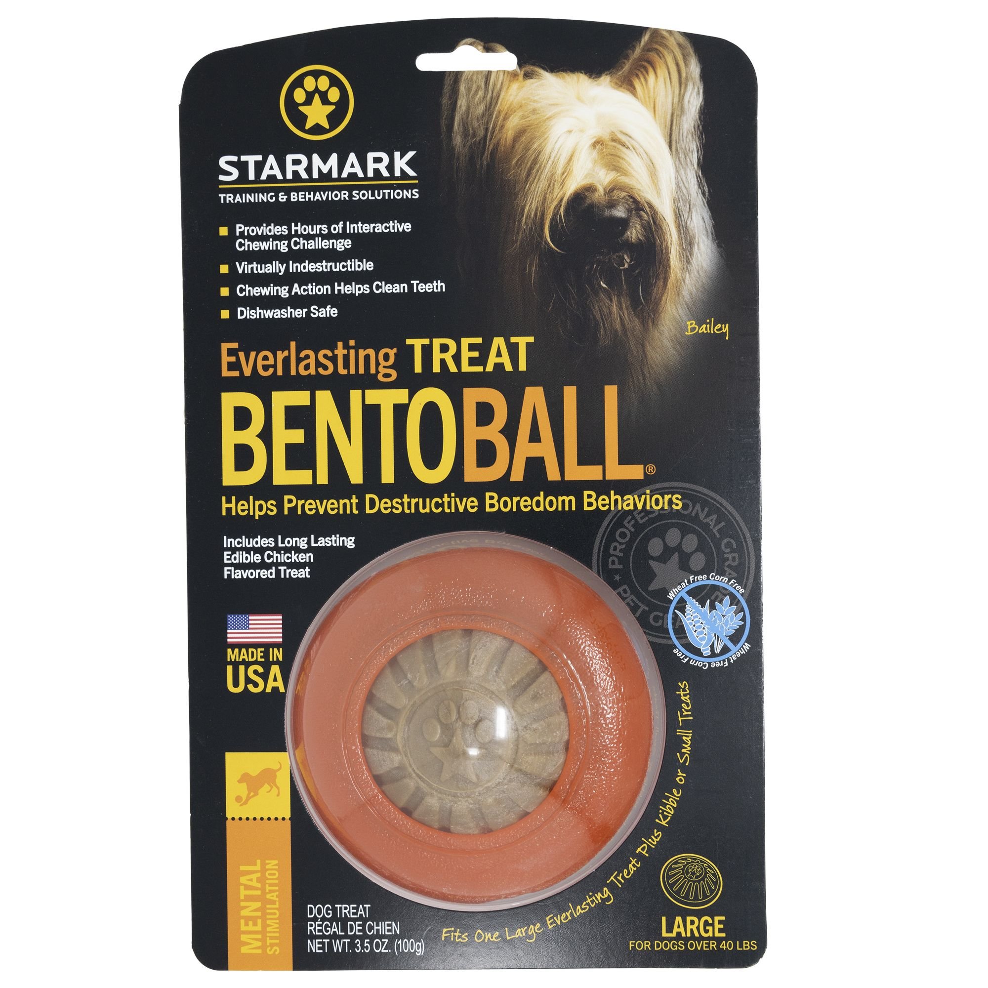 STARMARK Everlasting Treat Ball Tough Dog Chew Toy, Large 