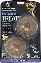 Starmark Everlasting Liver Flavored Large Dental Dog Treats, 2 count