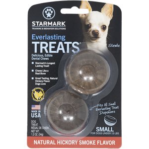 Starmark Everlasting Natural Hickory Smoke Flavored Dental Dog Treats, Small, 2 count