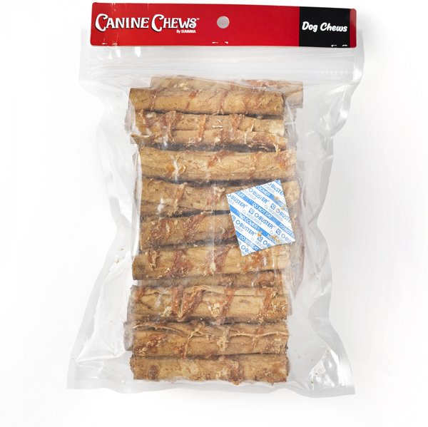 Canine Chews 5-inch Wrapped & Filled Chicken Flavored Rawhide Dog Chews