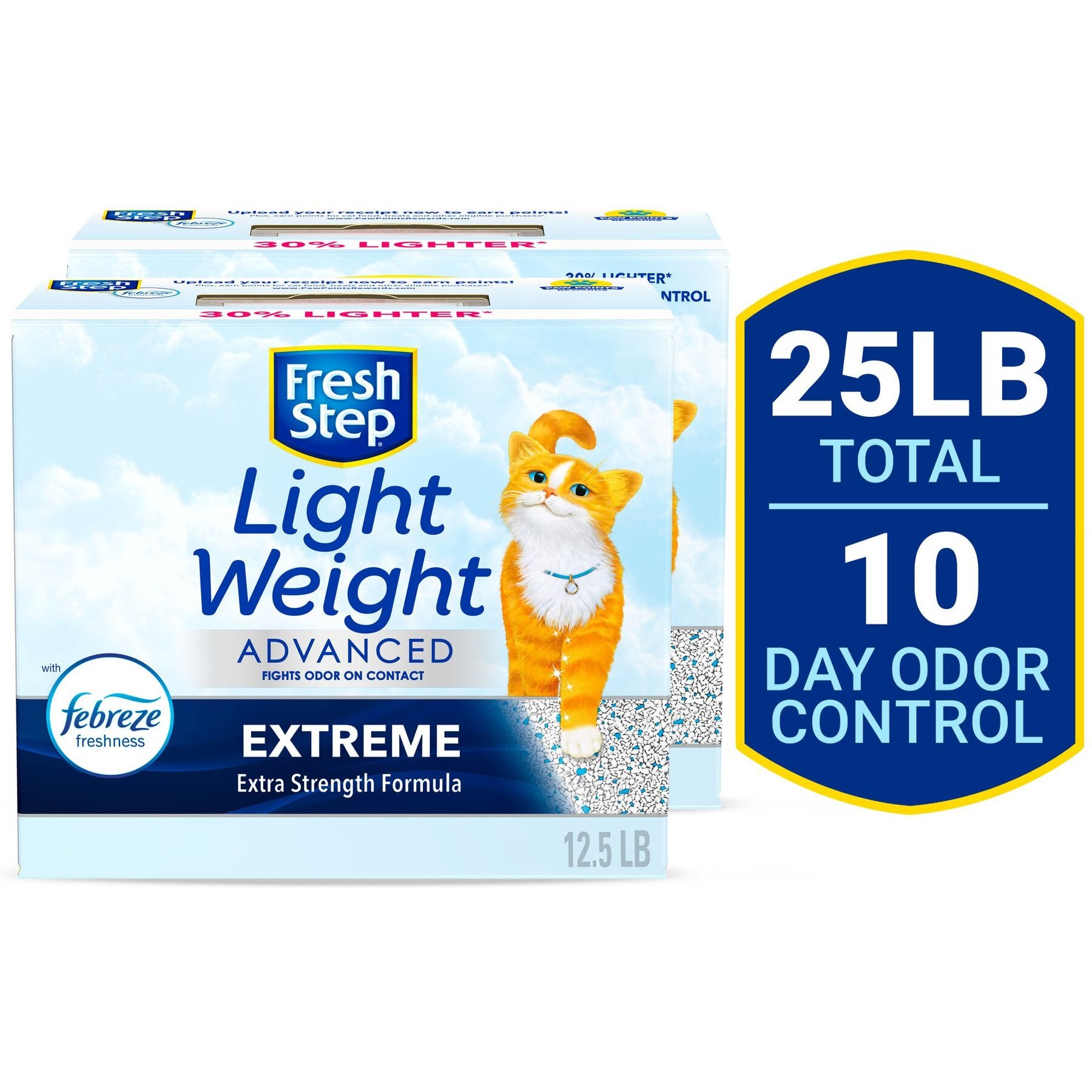 FRESH STEP Advanced Lightweight Extreme with Febreze Freshness Clumping