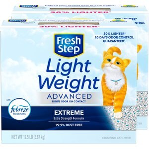Fresh Step Advanced Lightweight Extreme w/Febreze Freshness Clumping Cat Litter, 12.5-lb box, 2 count