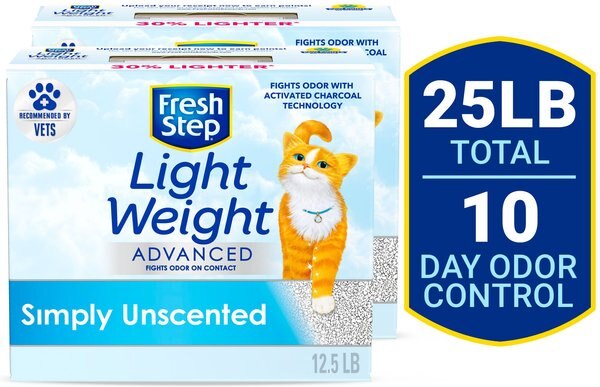FRESH STEP Advanced Lightweight Simply Unscented Clumping Cat Litter