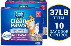 Fresh Step Advanced Clean Paws Multi Cat Litter, 18.5-lb box, 2 count