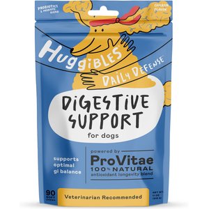 Huggibles Digestive Support with Probiotics Soft Chew Dog Supplement, 90 count
