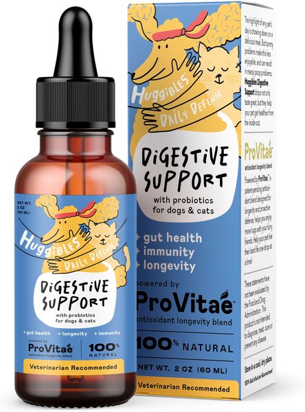 Huggibles Digestive Support with Probiotics Liquid Dog & Cat Supplement, 2-oz bottle slide 1 of 2