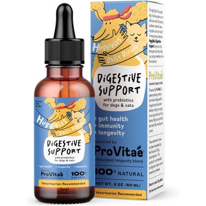 Huggibles Digestive Support with Probiotics Chicken Flavored Liquid Digestive Supplement for Dogs & Cats, 2-oz bottle