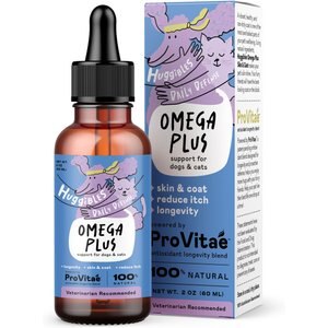 Huggibles Omega Plus Skin & Coat Liquid Dog & Cat Supplement, 2-oz bottle