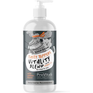 Huggibles Tasty Toppers Senior Vitality Blend Wild Salmon Flavored Multivitamin for Senior Dogs & Cats, 32-oz bottle