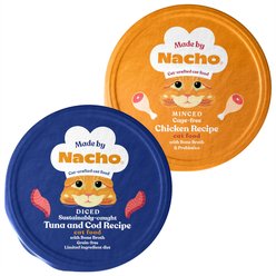 Made by Nacho Diced Tuna & Cod Recipe + Minced Chicken Recipe with Bone Broth Wet Cat Food