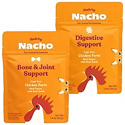 Made by Nacho Bone & Joint Support Chicken Puree with Bone Broth + Digestive Support Chicken Puree with Bone Broth Wet Cat Food Topper slide 1 of 9
