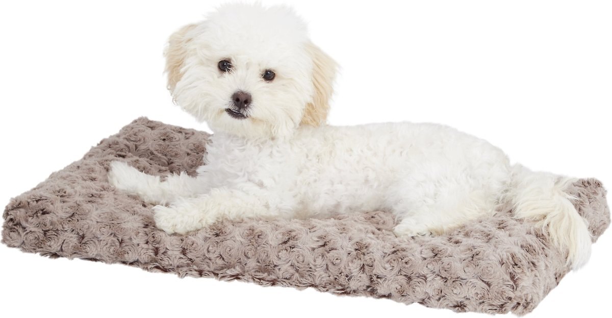 MIDWEST Quiet Time Ombre Swirl Dog Crate Mat, Taupe, 22in
