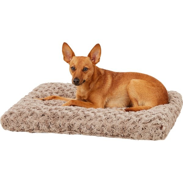 MIDWEST Quiet Time Ombre Swirl Dog Crate Mat, Taupe, 24in