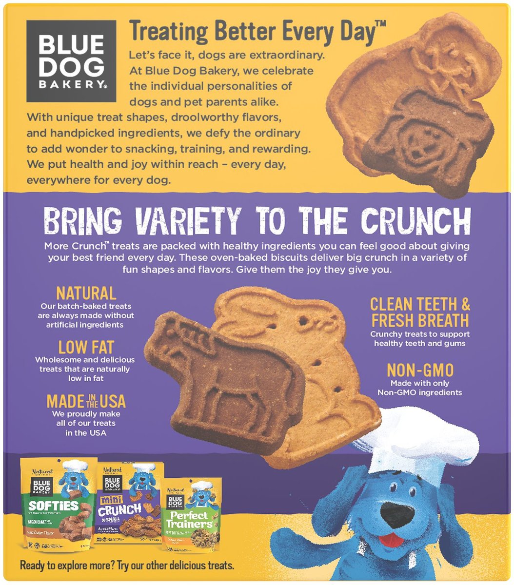 BLUE DOG BAKERY More Flavors Assorted Dog Treats, 18oz box