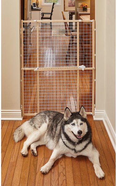 MidWest Wood/Wire Mesh Pet Gate, 44-in slide 1 of 6