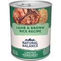 Natural Balance L.I.D. Limited Ingredient Diets Lamb & Brown Rice Formula Canned Dog Food, 13-oz, case of 12