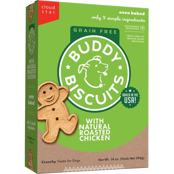 BUDDY BISCUITS Grain-Free Oven Baked with Rotisserie Chicken Dog Treats ...