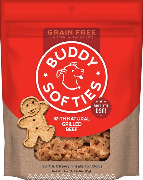 Buddy Biscuits Grain-Free Soft & Chewy with Grilled Beef Dog Treats, 5-oz bag slide 1 of 8