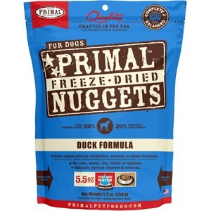 Primal Duck Formula Nuggets Grain-Free Raw Freeze-Dried Dog Food, 5.5-oz bag