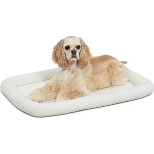 MidWest Quiet Time Fleece Dog Crate Mat, Natural, 30-in