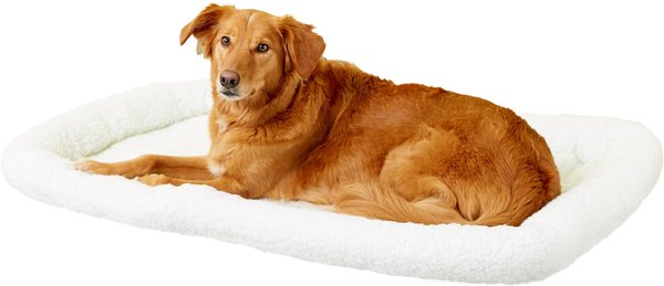 MidWest Quiet Time Fleece Dog Crate Mat, Natural, 48-in slide 1 of 8