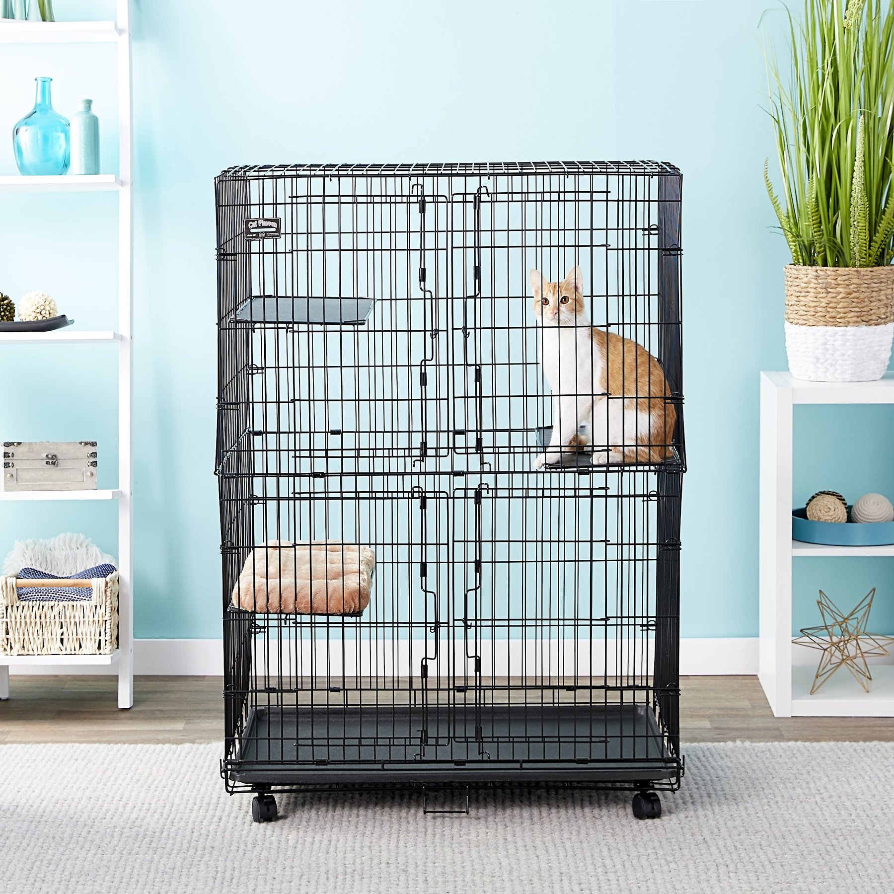 MIDWEST Collapsible Wire Cat Cage Playpen Chewy