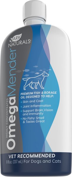 Ark Naturals Omega Mender Liquid Skin & Coat Supplement for Dogs & Cats, 8-oz bottle slide 1 of 3