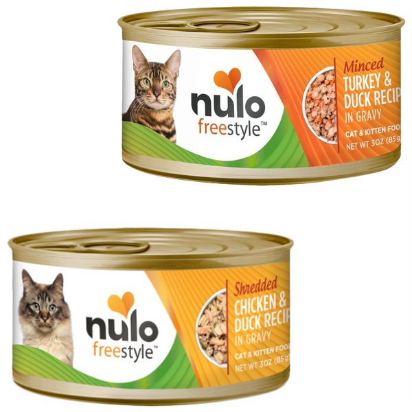 Nulo Freestyle Chicken & Duck in Gravy + Freestyle Turkey & Duck in Gravy Canned Cat & Kitten Food slide 1 of 5