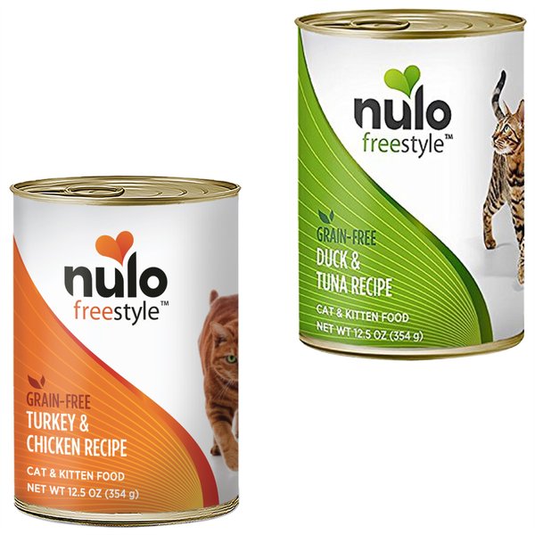 Nulo Freestyle Turkey & Chicken Recipe + Freestyle Duck & Tuna Recipe Canned Cat & Kitten Food slide 1 of 7